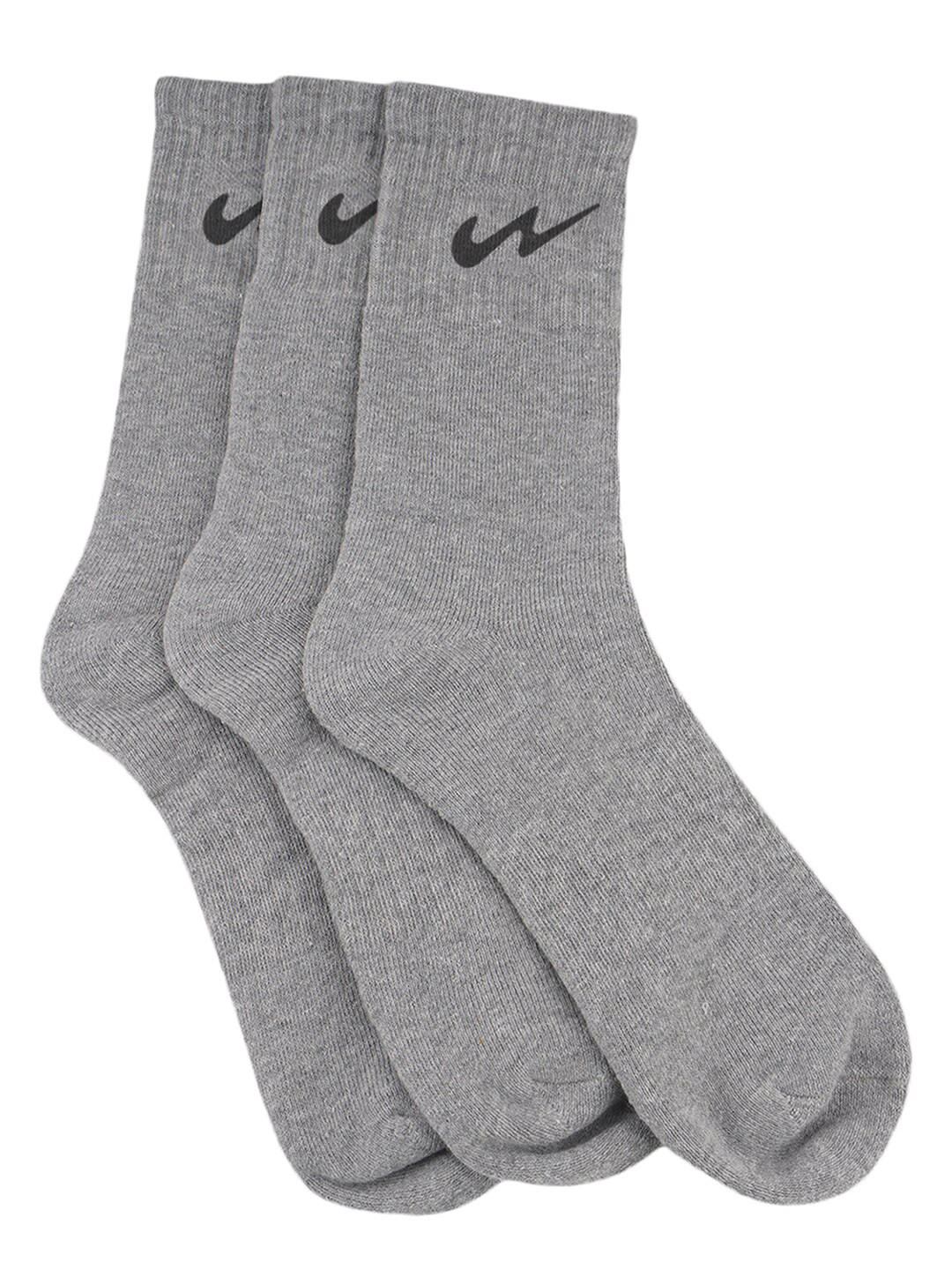 

Campus Unisex Pack Of 3 Calf-length Socks, Grey
