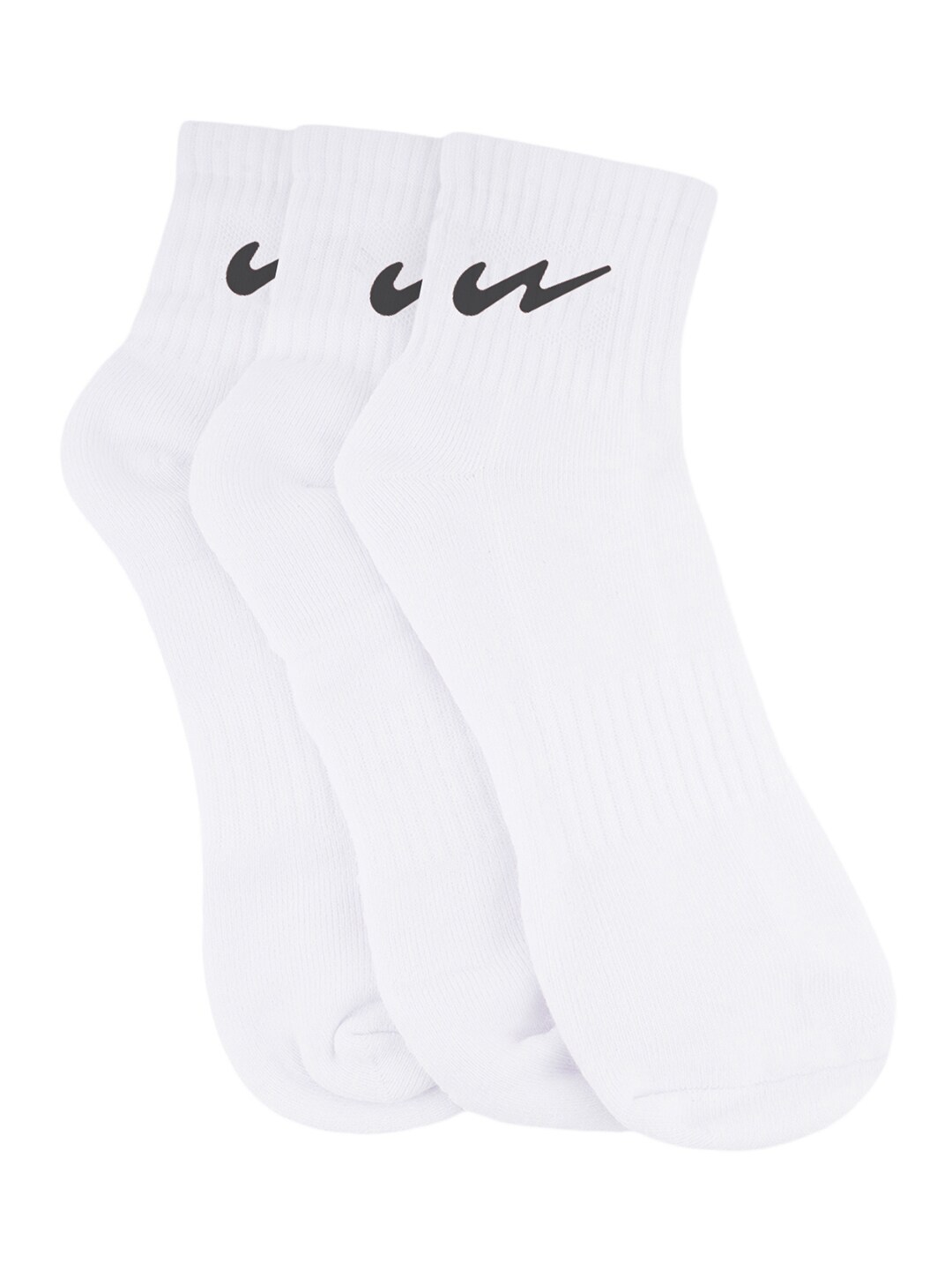Campus Unisex Pack Of 3 Calf-length Socks, White