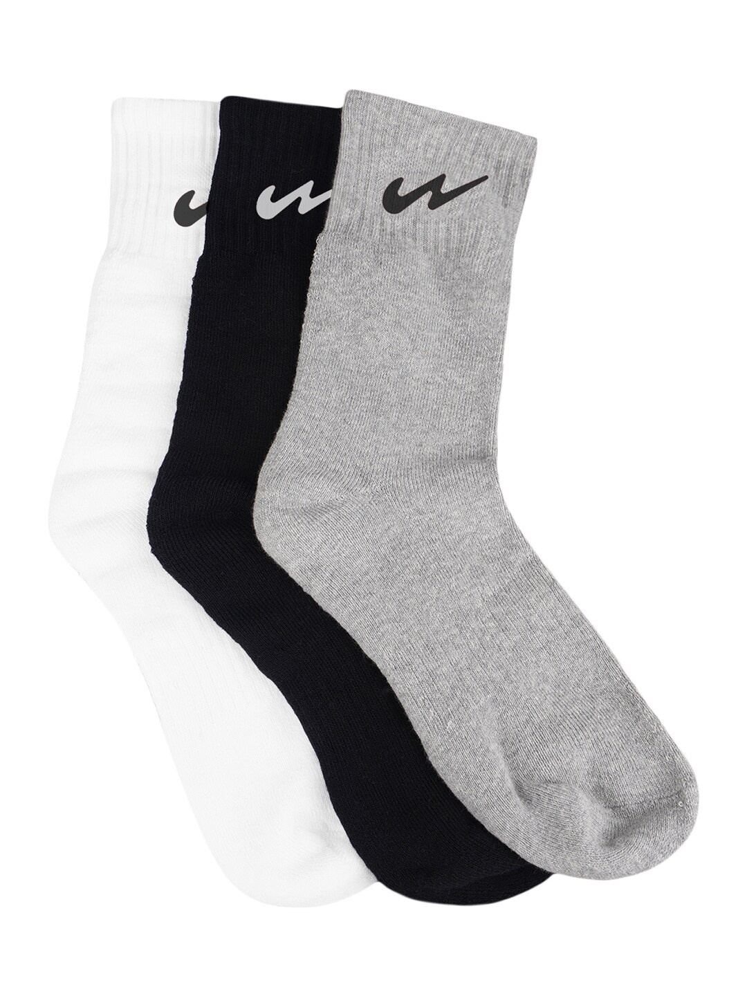 

Campus Unisex Pack Of 3 Calf-length Socks, Black
