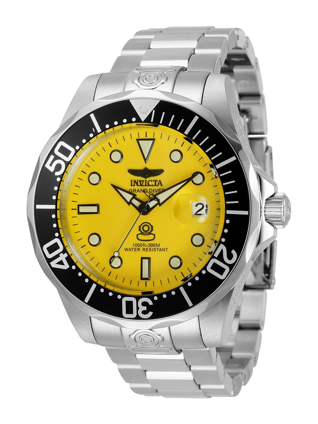 

Invicta Men Stainless Steel Bracelet Style Straps Analogue Automatic Motion Watch, Yellow