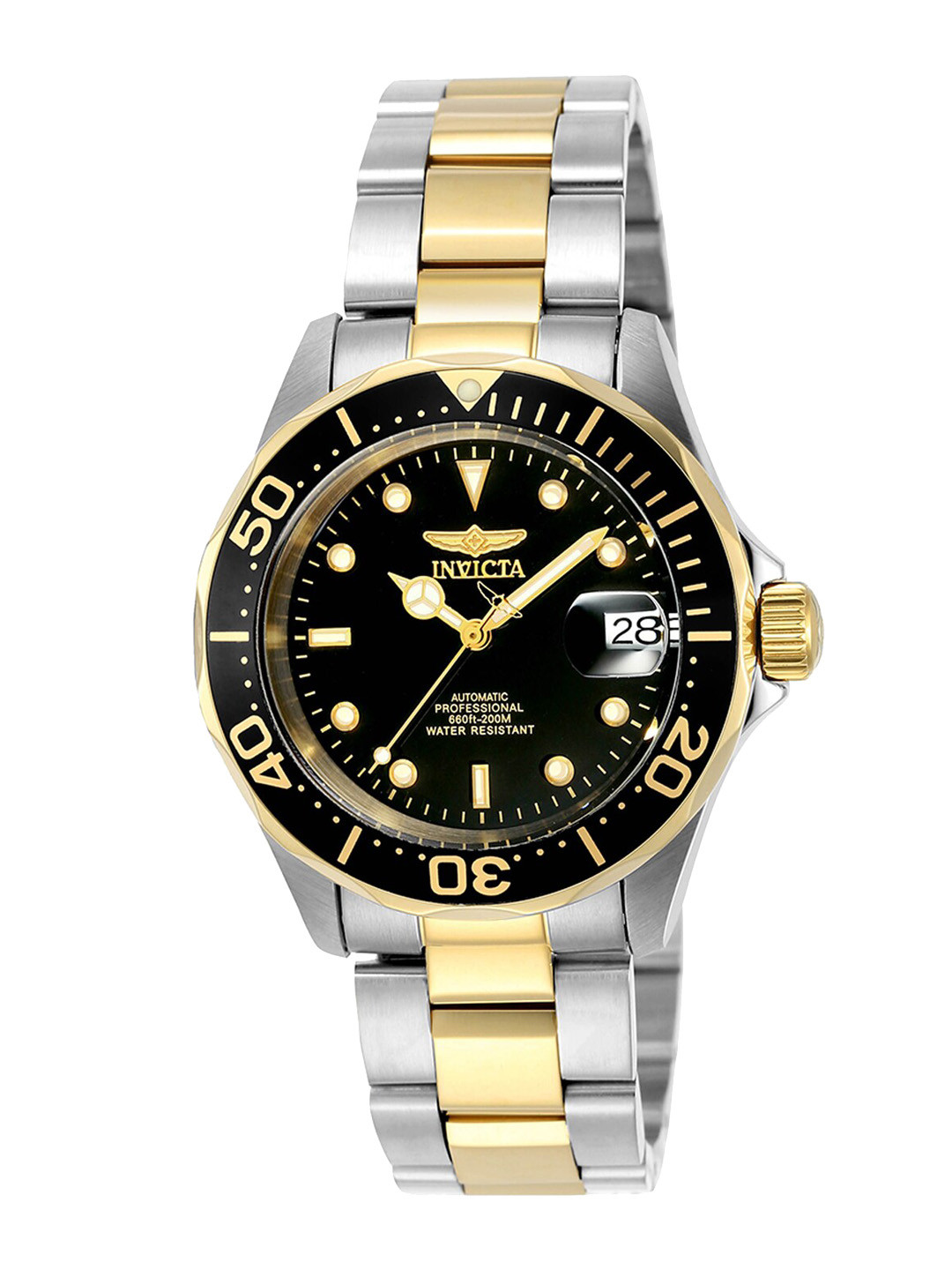 

Invicta Men Stainless Steel Bracelet Style Straps Analogue Automatic Motion Watch 8927, Black