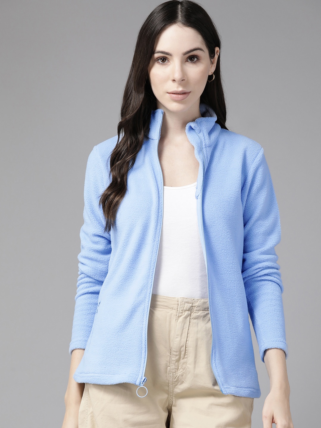 

Roadster Women Solid Sweatshirt, Turquoise blue