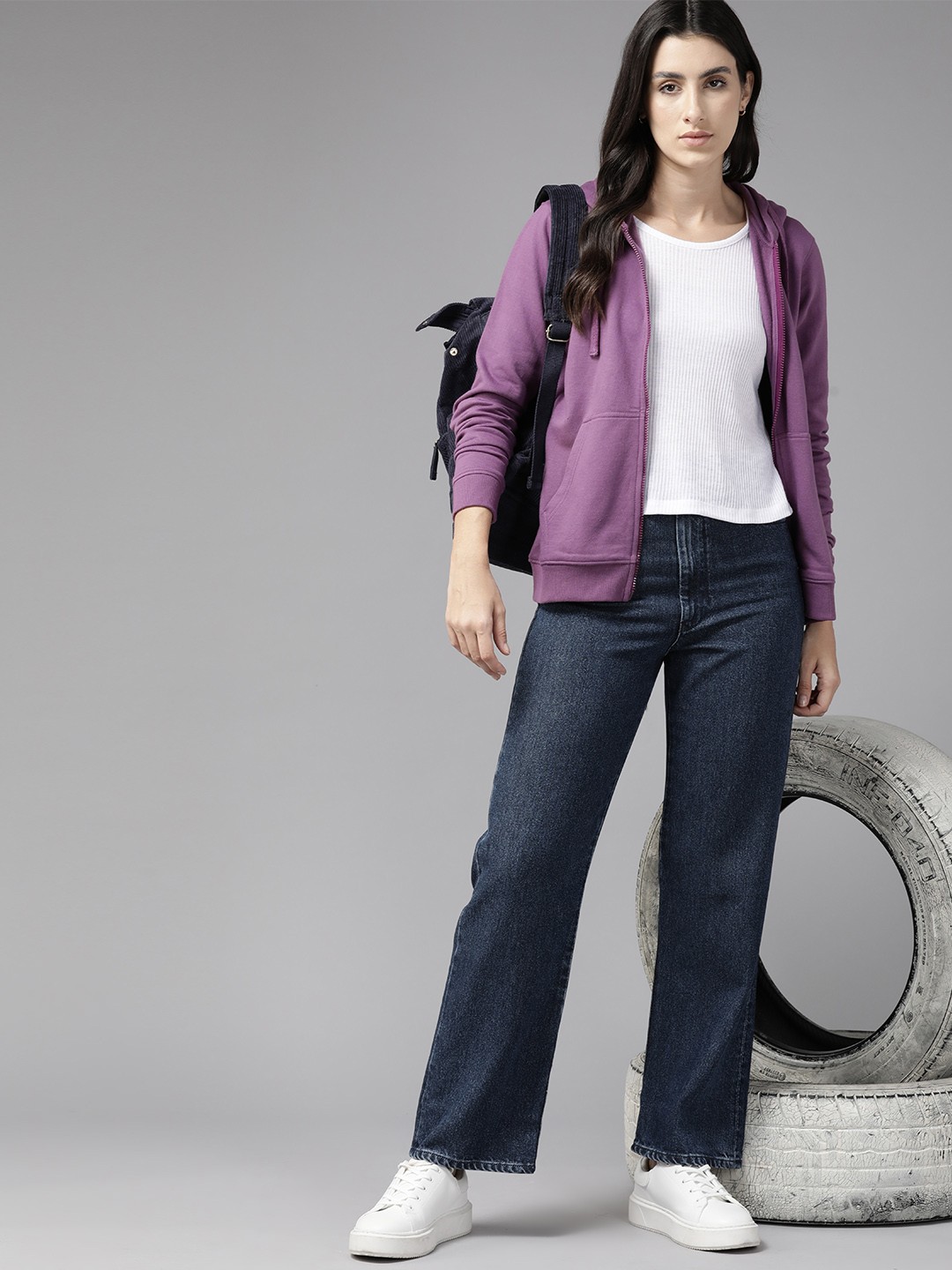 

Roadster Women Hooded Sweatshirt, Purple