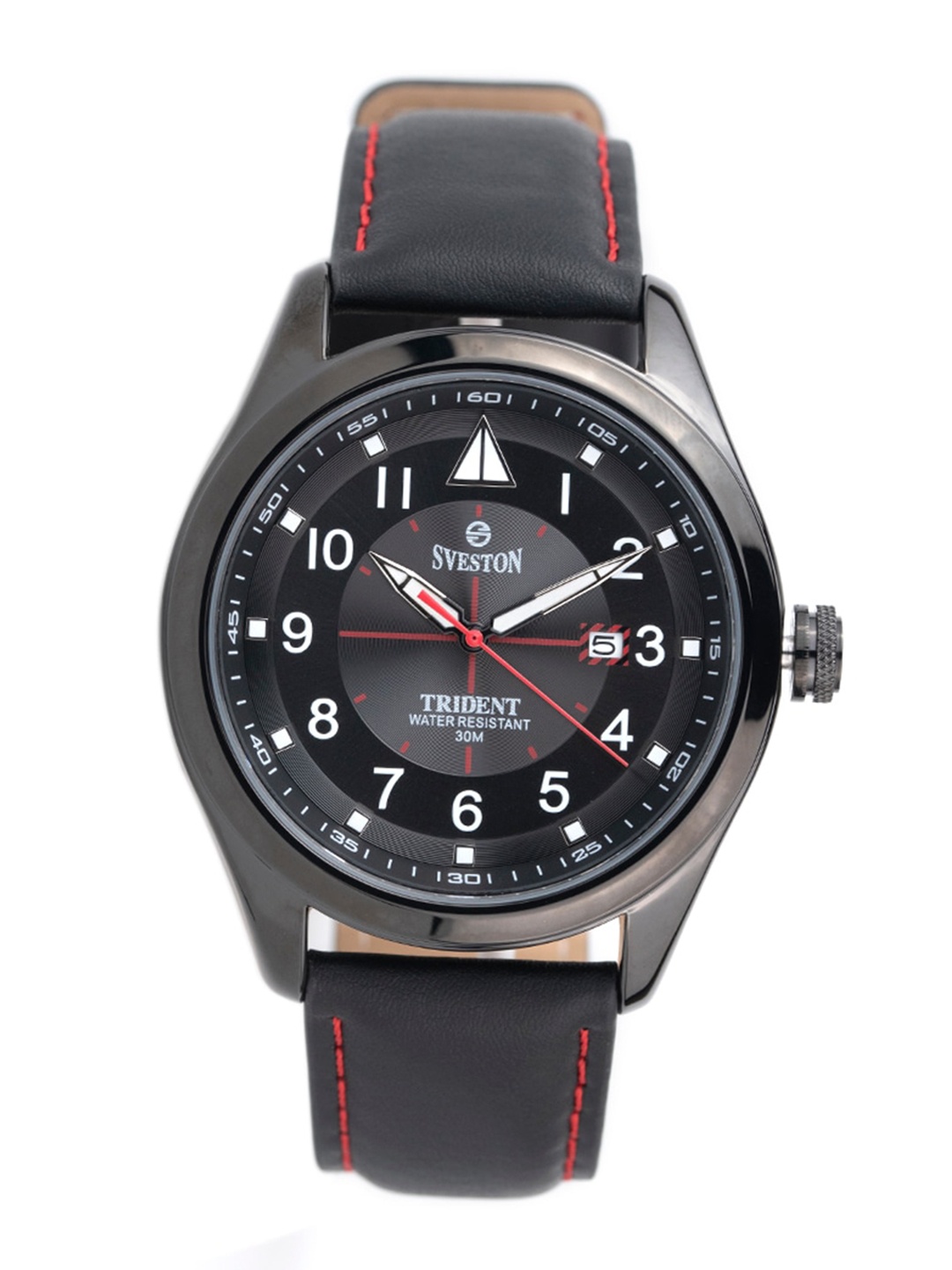 

SVESTON Men Printed Dial & Leather Straps Analogue Watch SV-8230GB3, Black