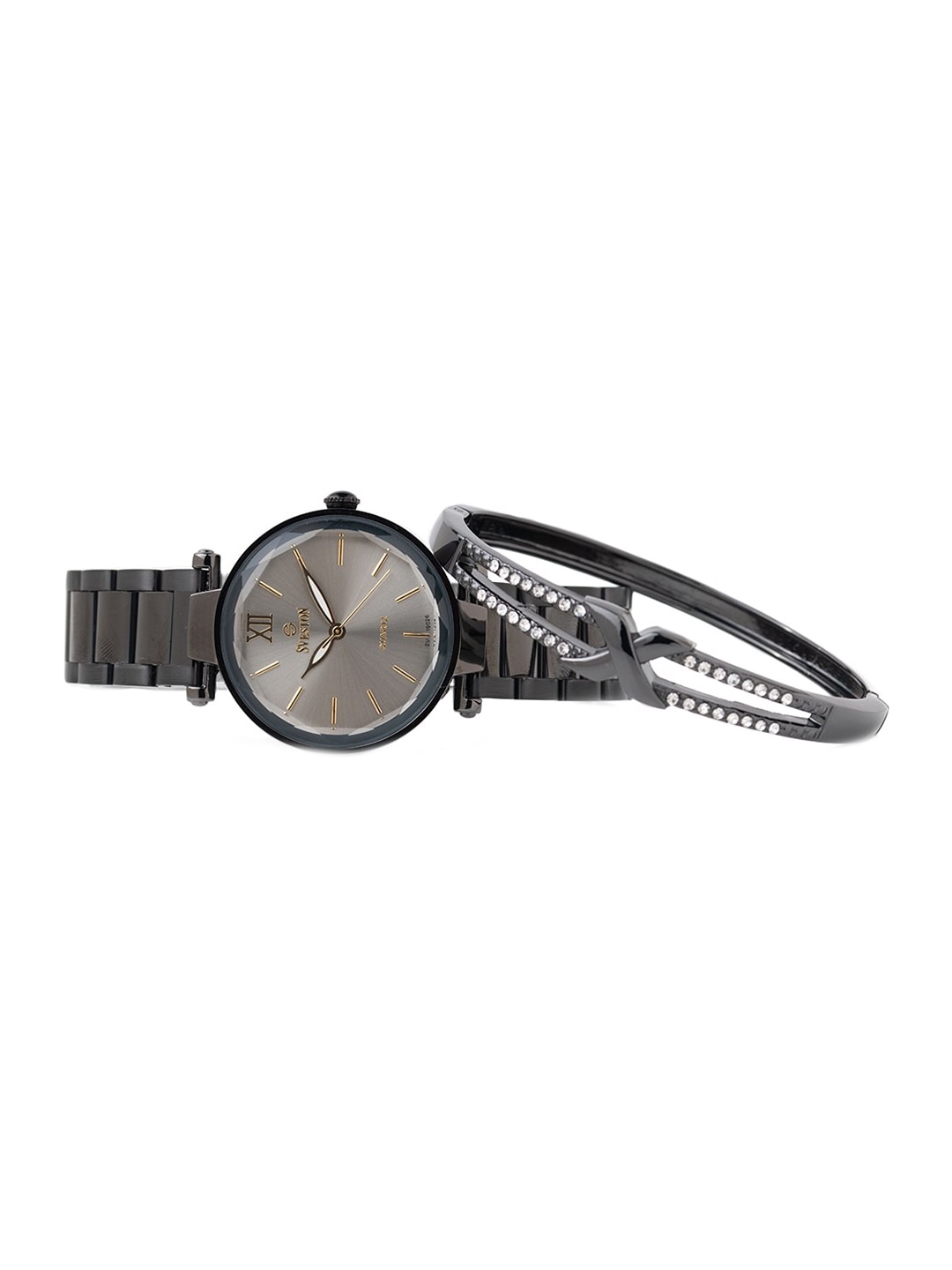 

SVESTON Women Stainless Steel Analogue Watch With Bracelet SV-19026LGRB2, Grey