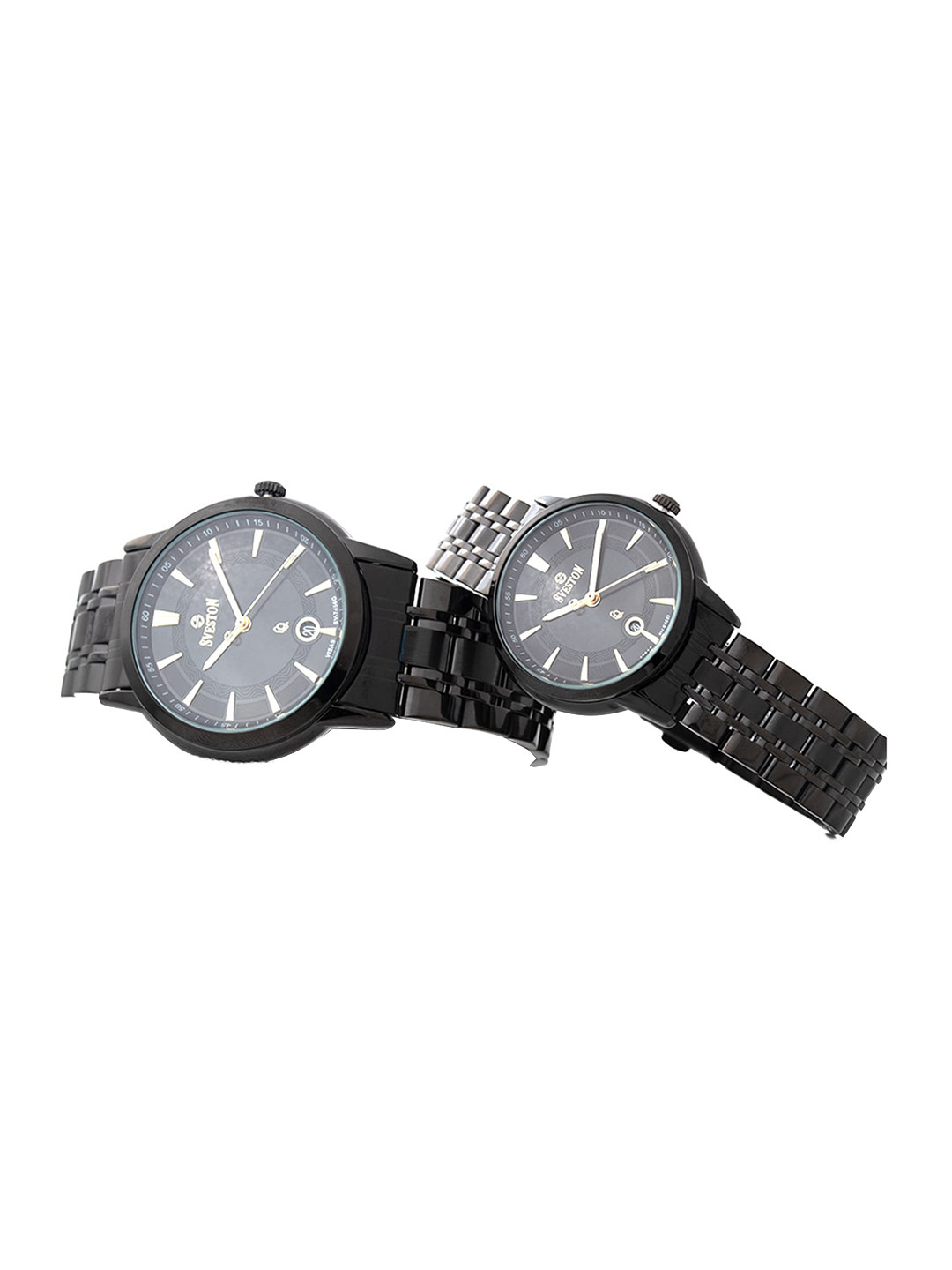 

SVESTON Unisex Patterned Stainless Steel Bracelet Style Straps Analogue Watch SV-7456CB3, Black