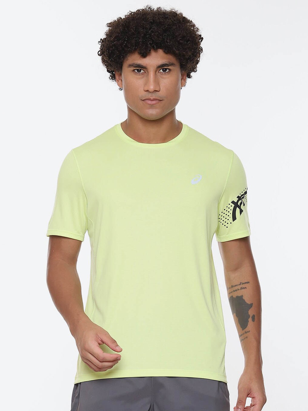 

ASICS Printed Icon SS Round Neck T-Shirt, Yellow