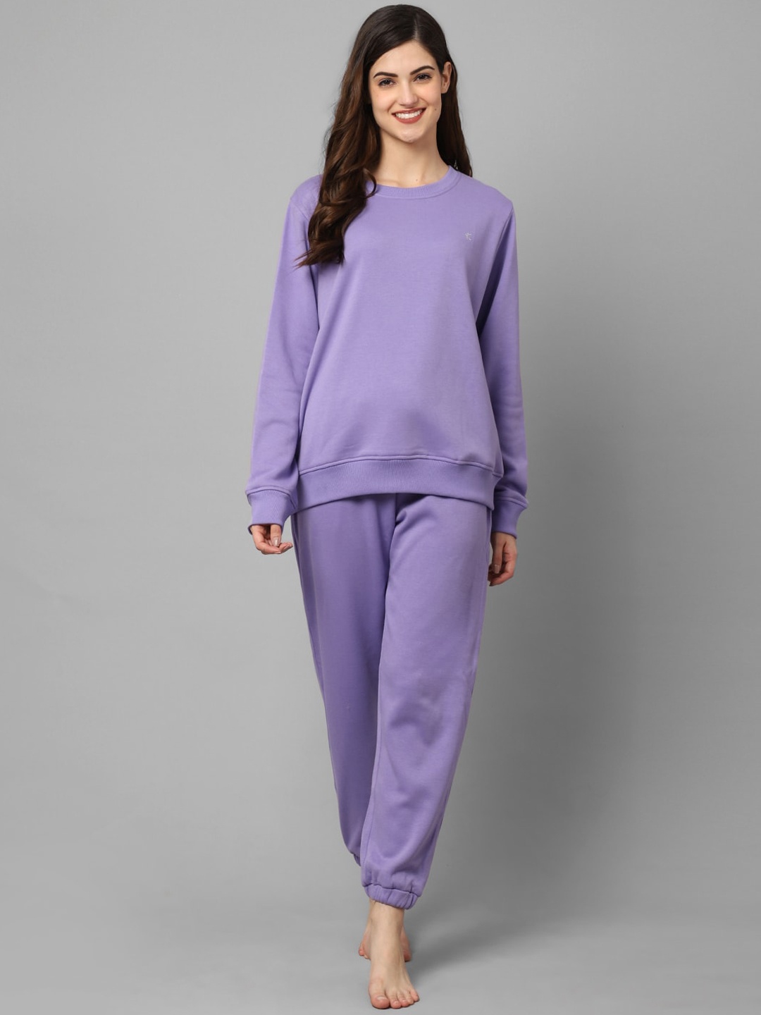 

Aerowarm Round Neck Night suit, Violet