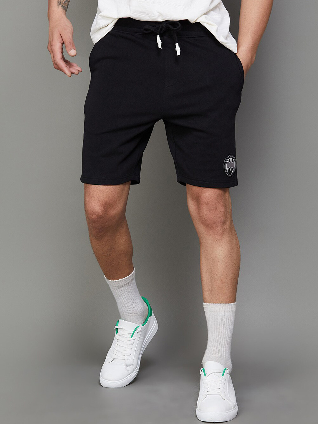 

Fame Forever by Lifestyle Men Mid-Rise Batman Printed Cotton Shorts, Black