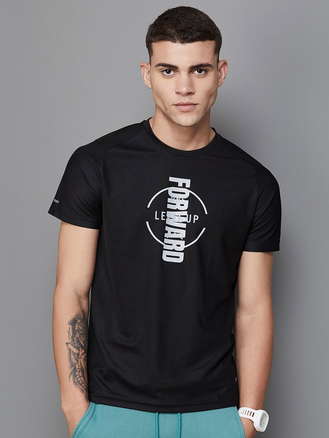 

Fame Forever by Lifestyle Typography Printed T-shirt, Black
