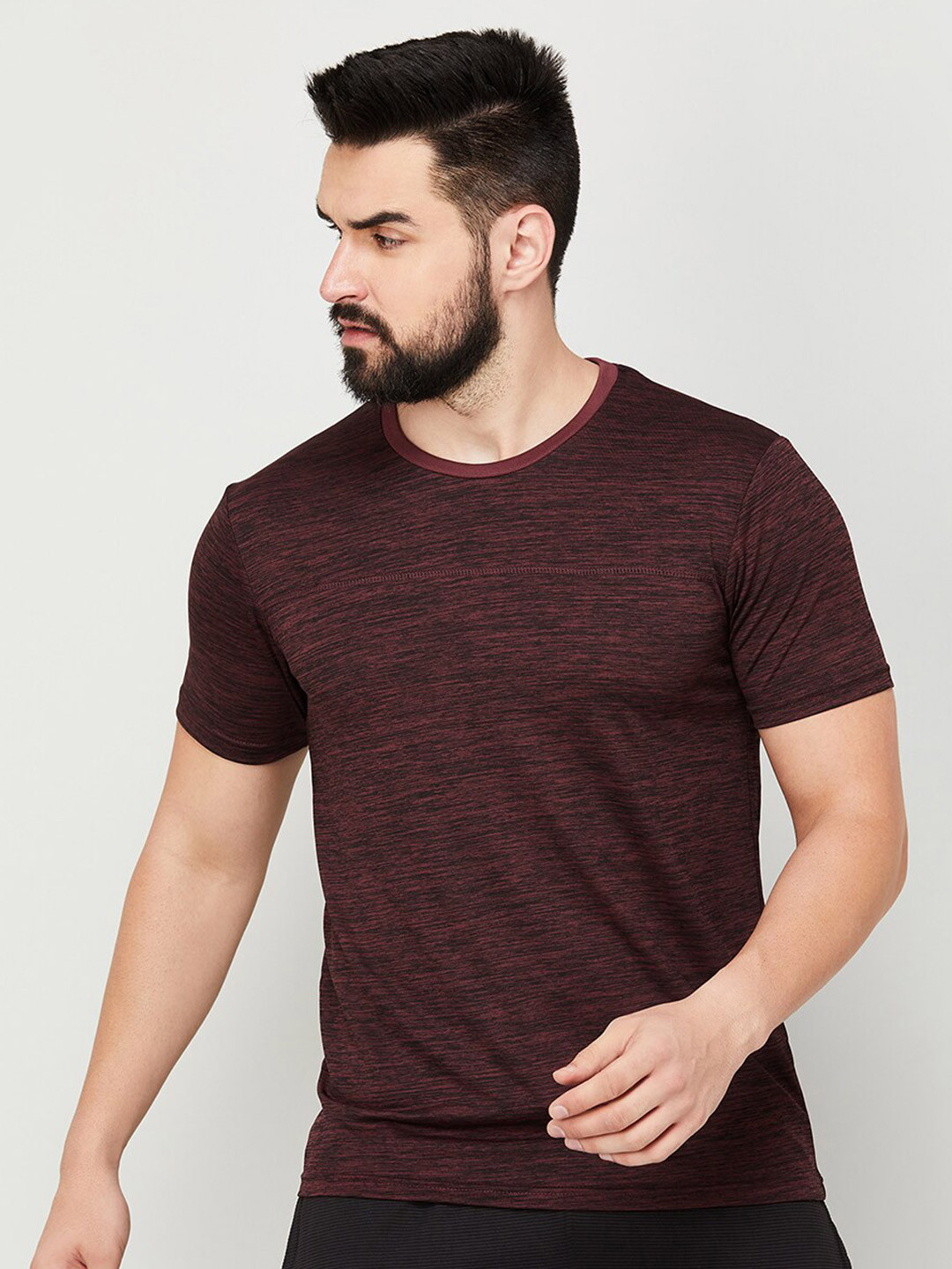 

Fame Forever by Lifestyle Round Neck Cotton Sports T-shirt, Red