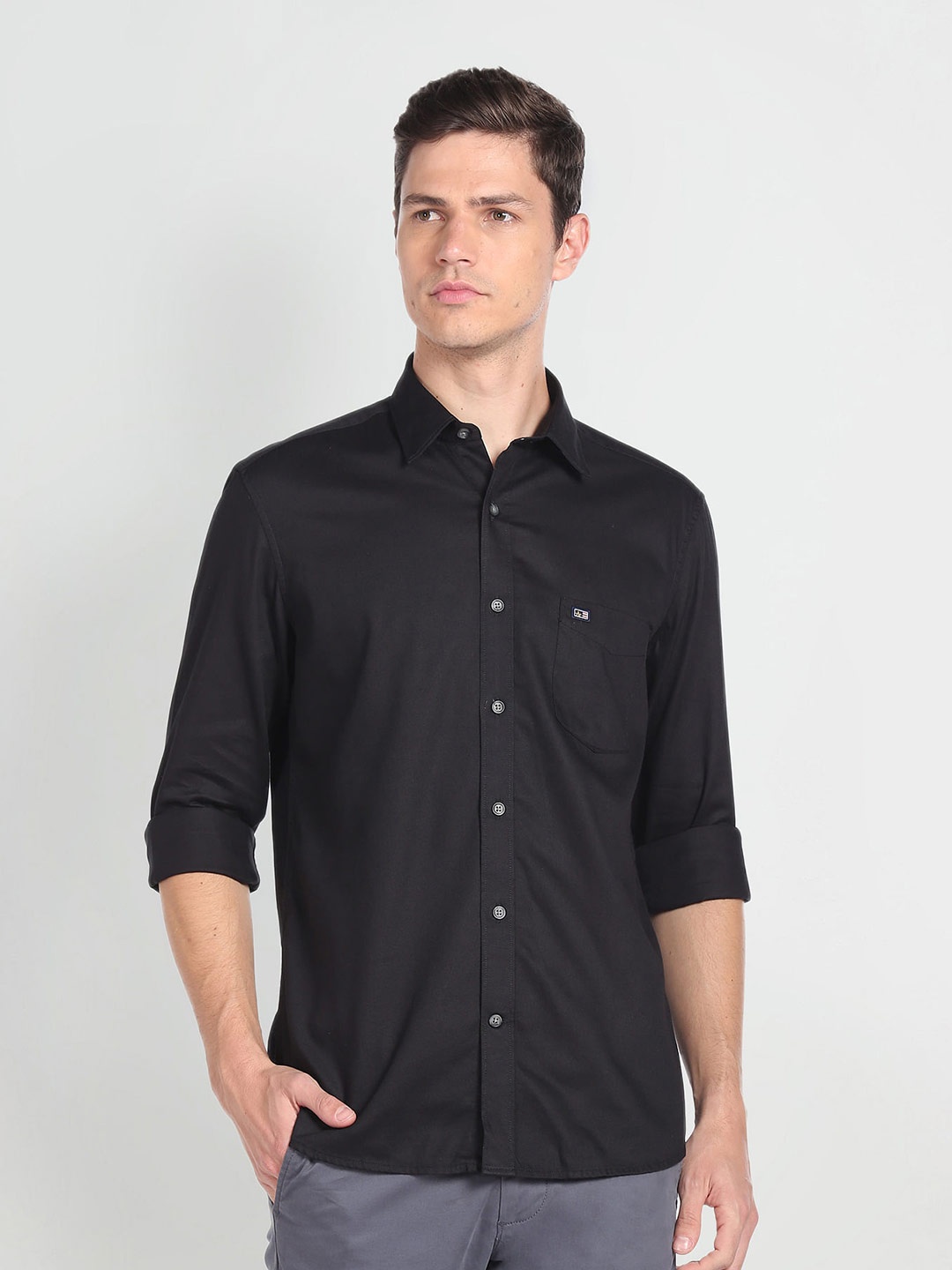 

Arrow Sport Slim Fit Pure Cotton Casual Shirt, Black