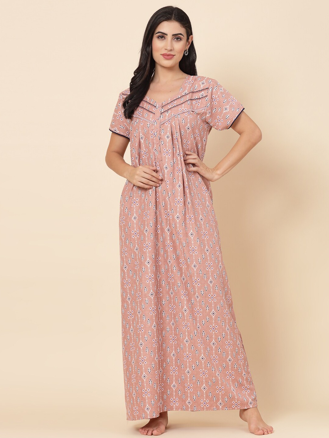 

Sweet Dreams Floral Printed Maxi Nightdress, Coral