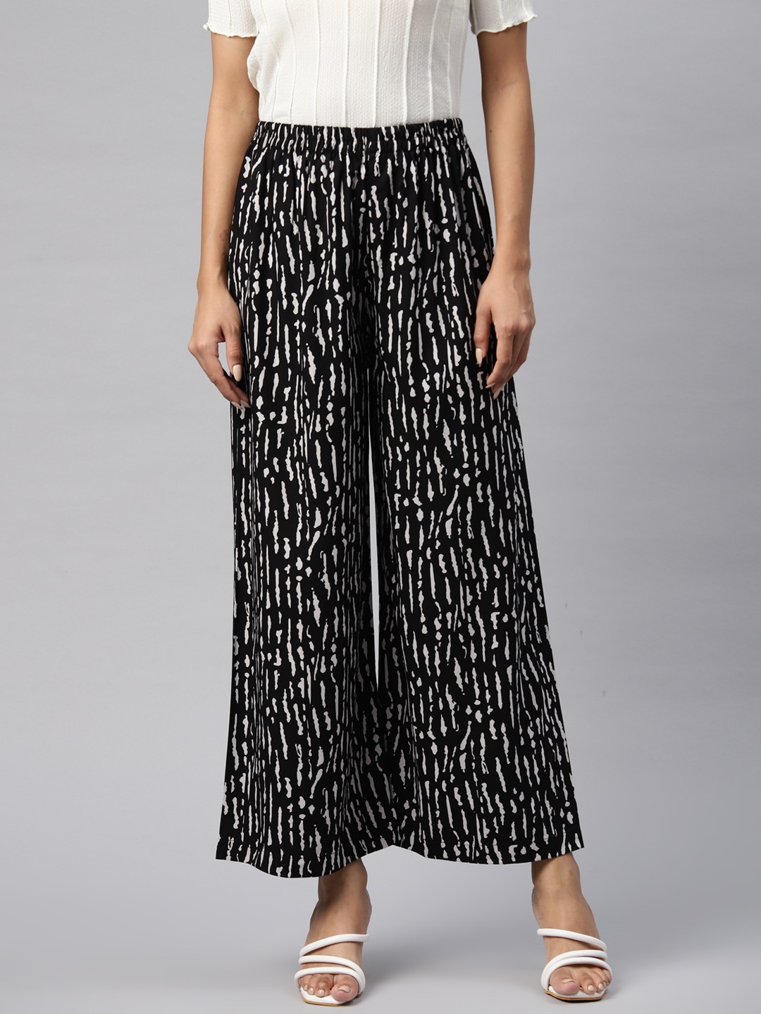 

Readiprint Abstract Printed Ethnic Palazzos, Blue