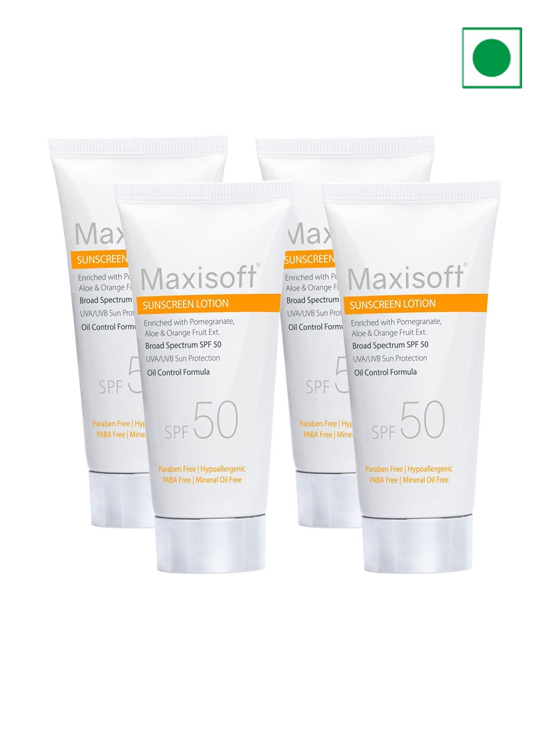 

Maxisoft Set Of 4 Sunscreen Lotion SPF 50 - 50ml Each, Na