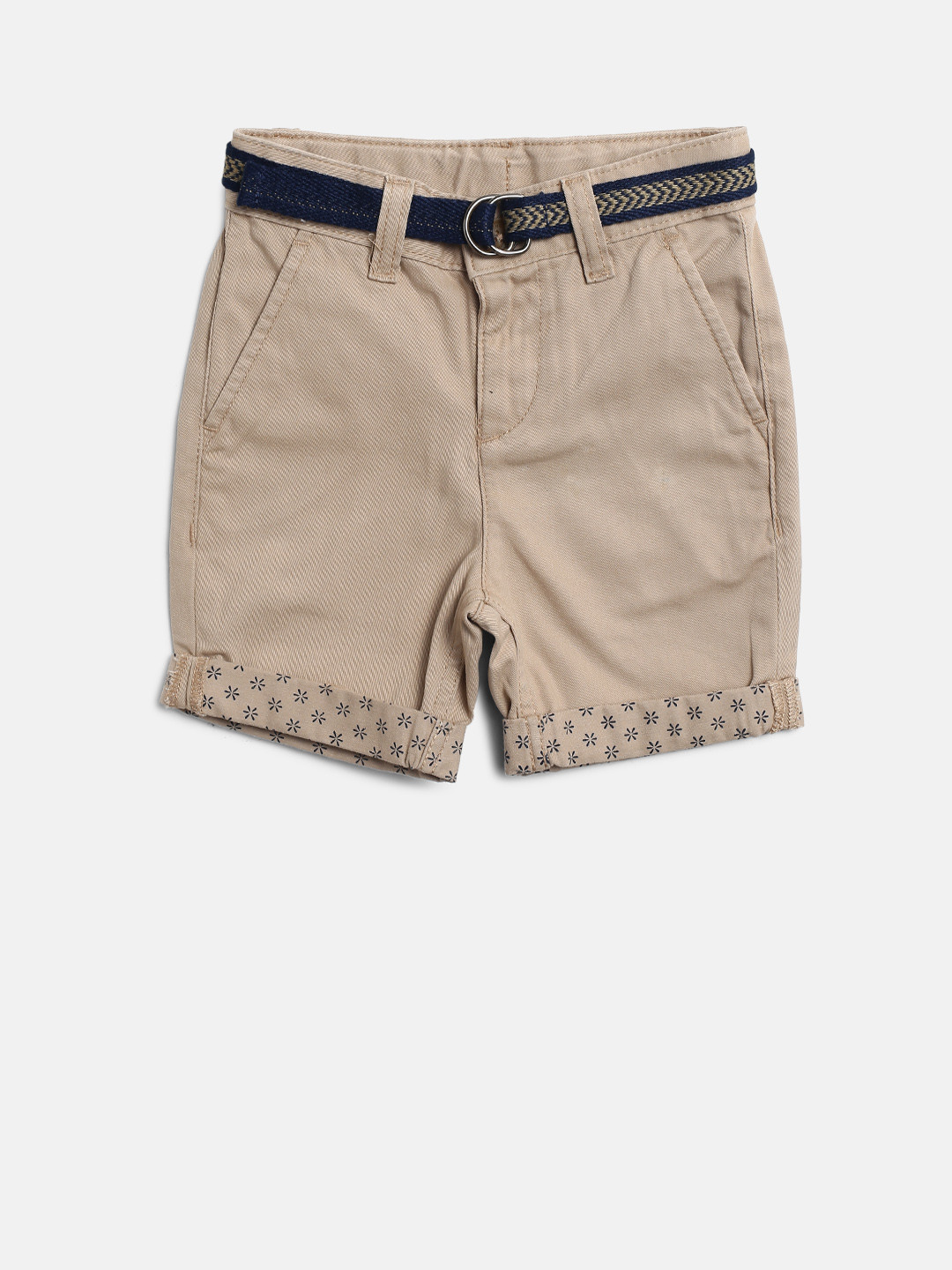 

United Colors of Benetton Boys Beige Solid Shorts