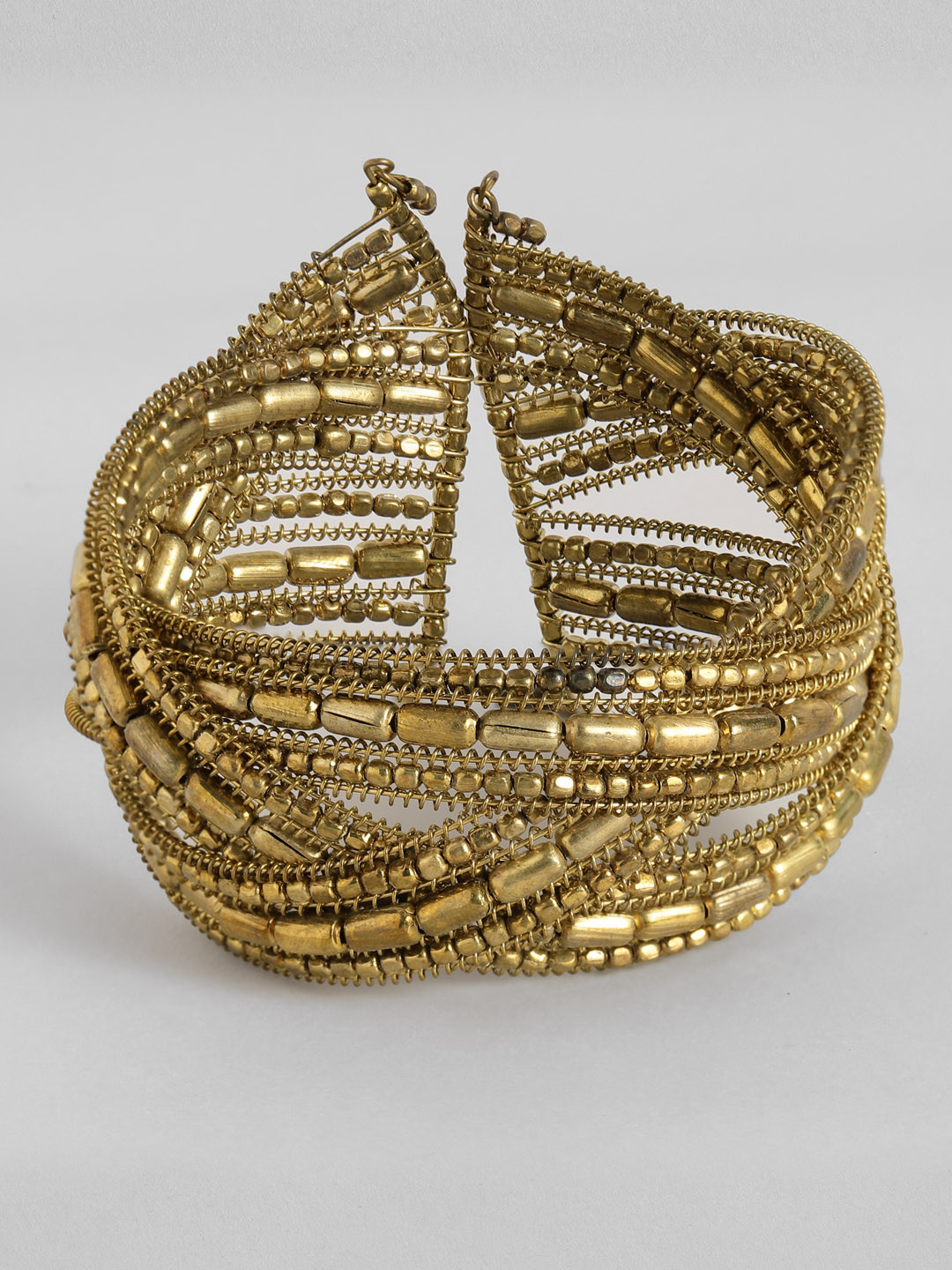

Sangria Women Gold-Plated Beaded Cuff Bracelet