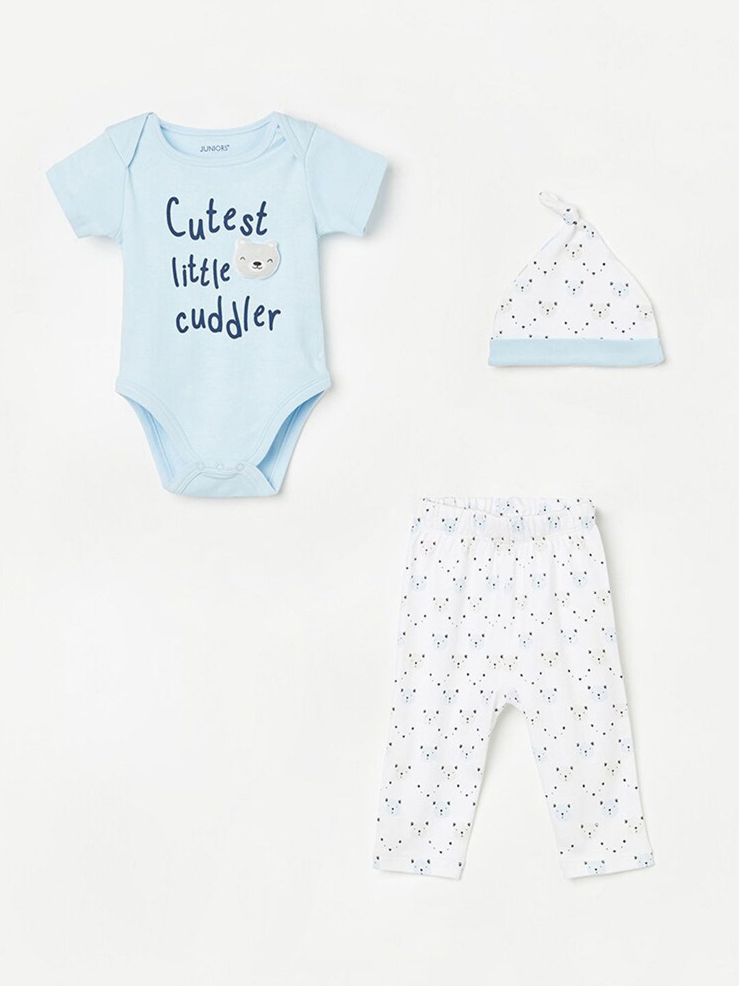 

Juniors by Lifestyle Infant Boys Printed Pure Cotton Bodysuit, Blue