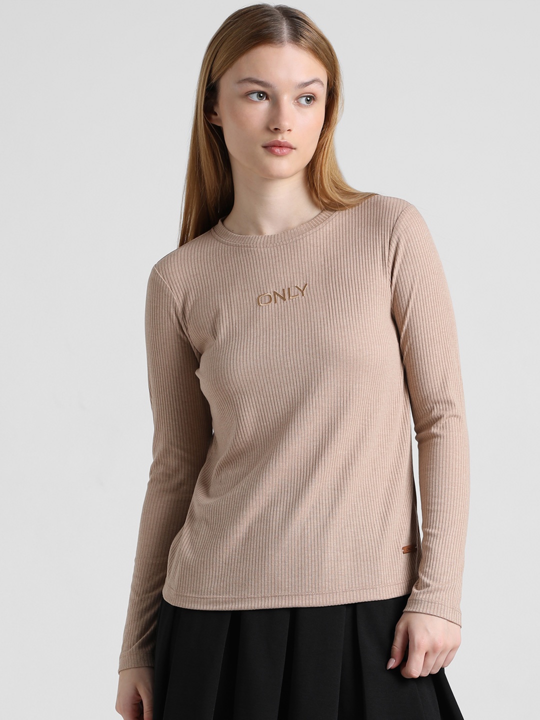 

ONLY ONLDROP 1 SS Striped Long Sleeves Round Neck T-shirt, Mauve