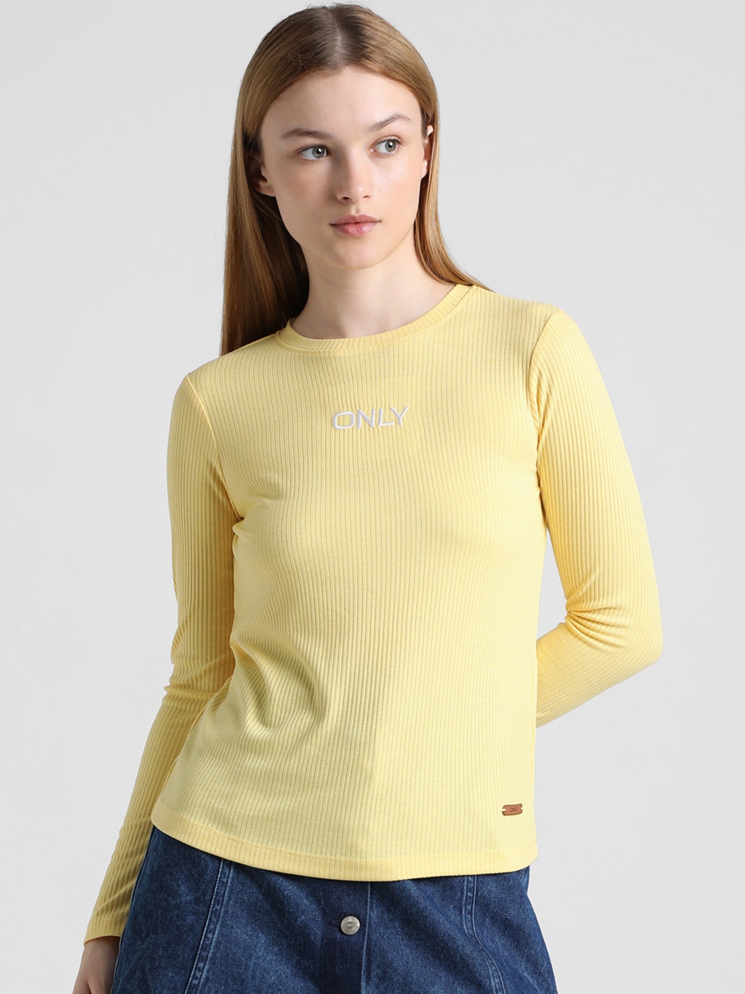 

ONLY Long Sleeves T-shirt, Yellow