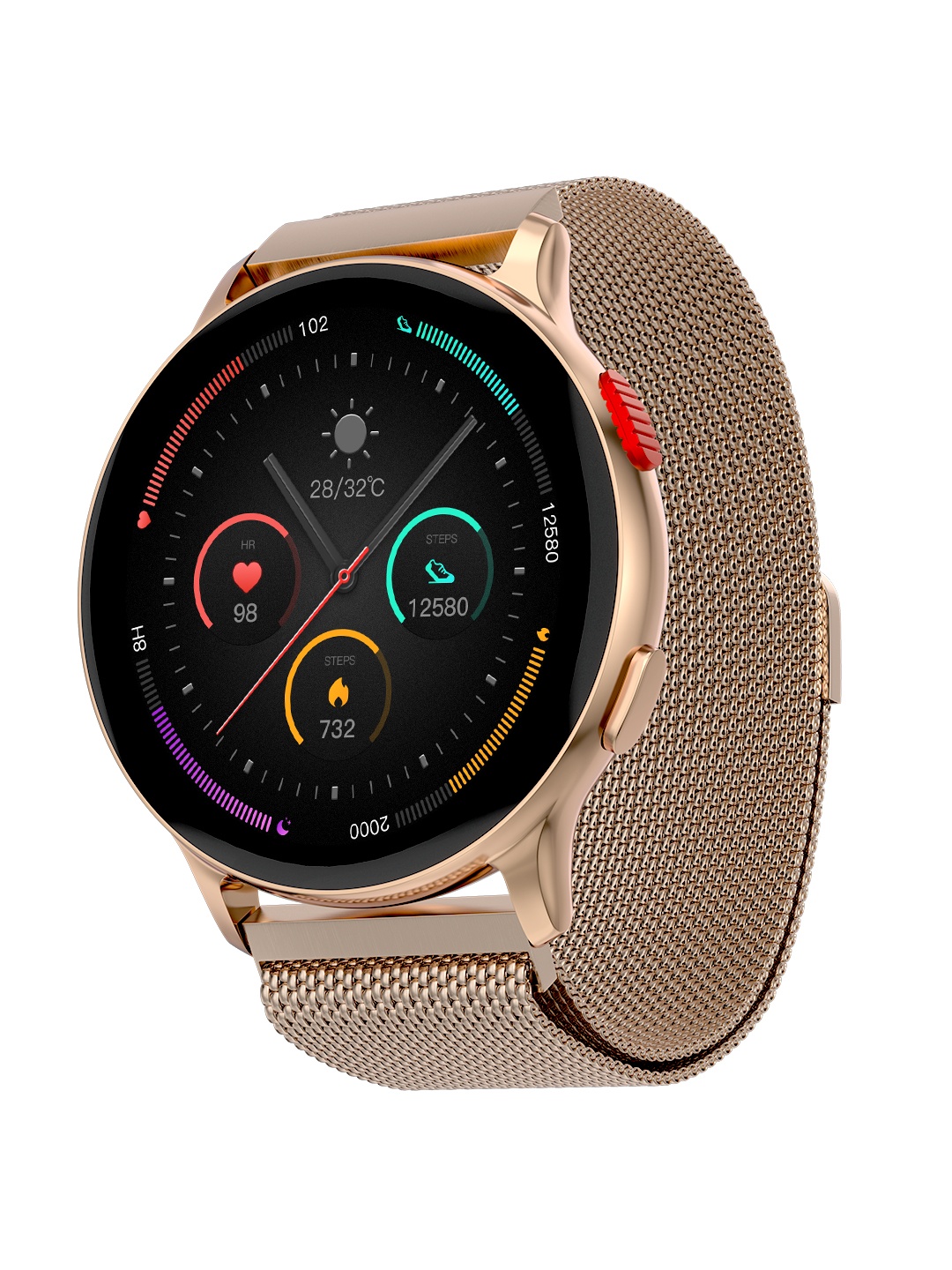 

Fire-Boltt Eclipse Luxe 1.43" Full Touch AMOLED BT Calling Smartwatch, Gold