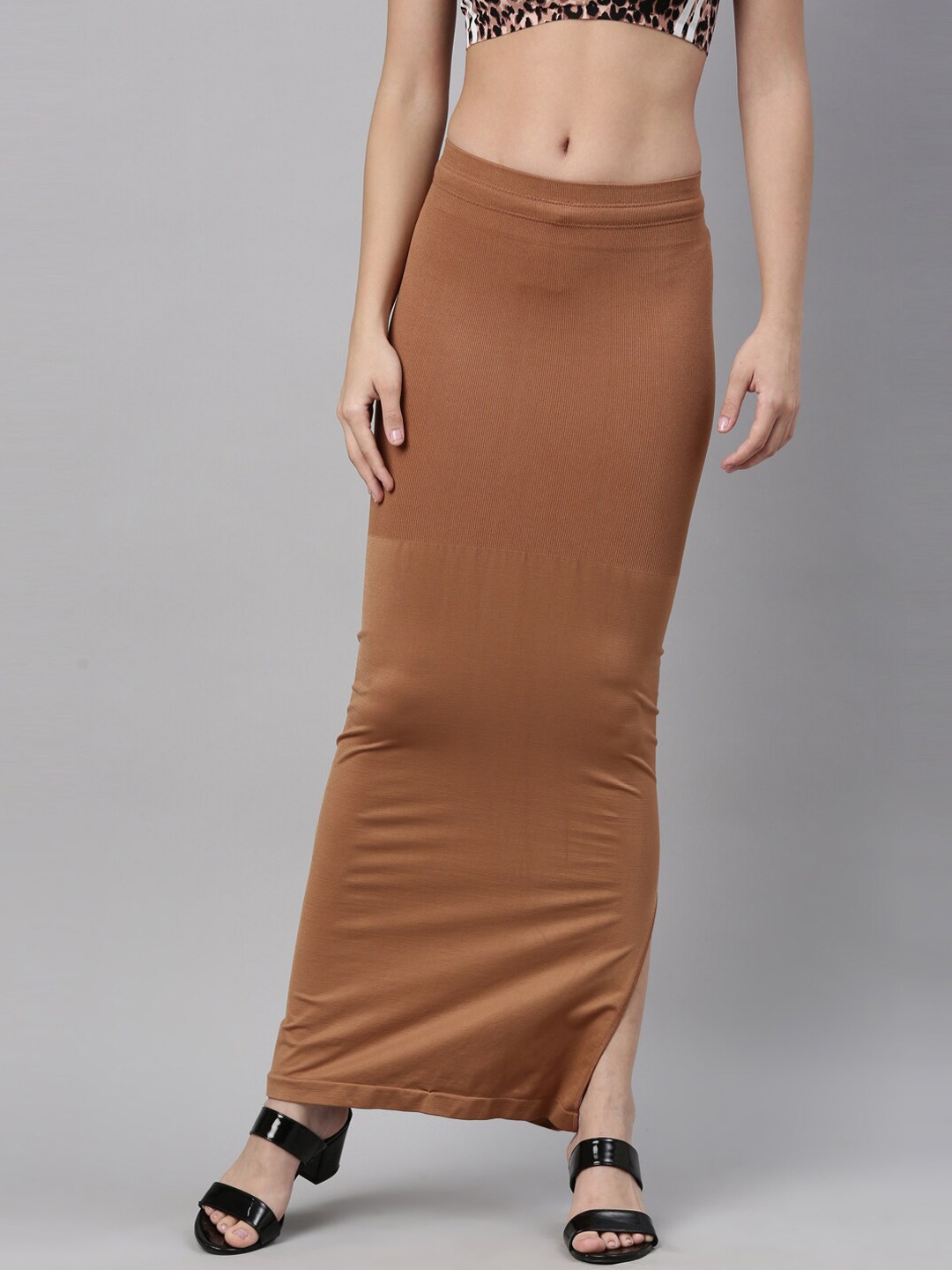 

GOLDSTROMS Ribbed Saree Shapewear, Brown
