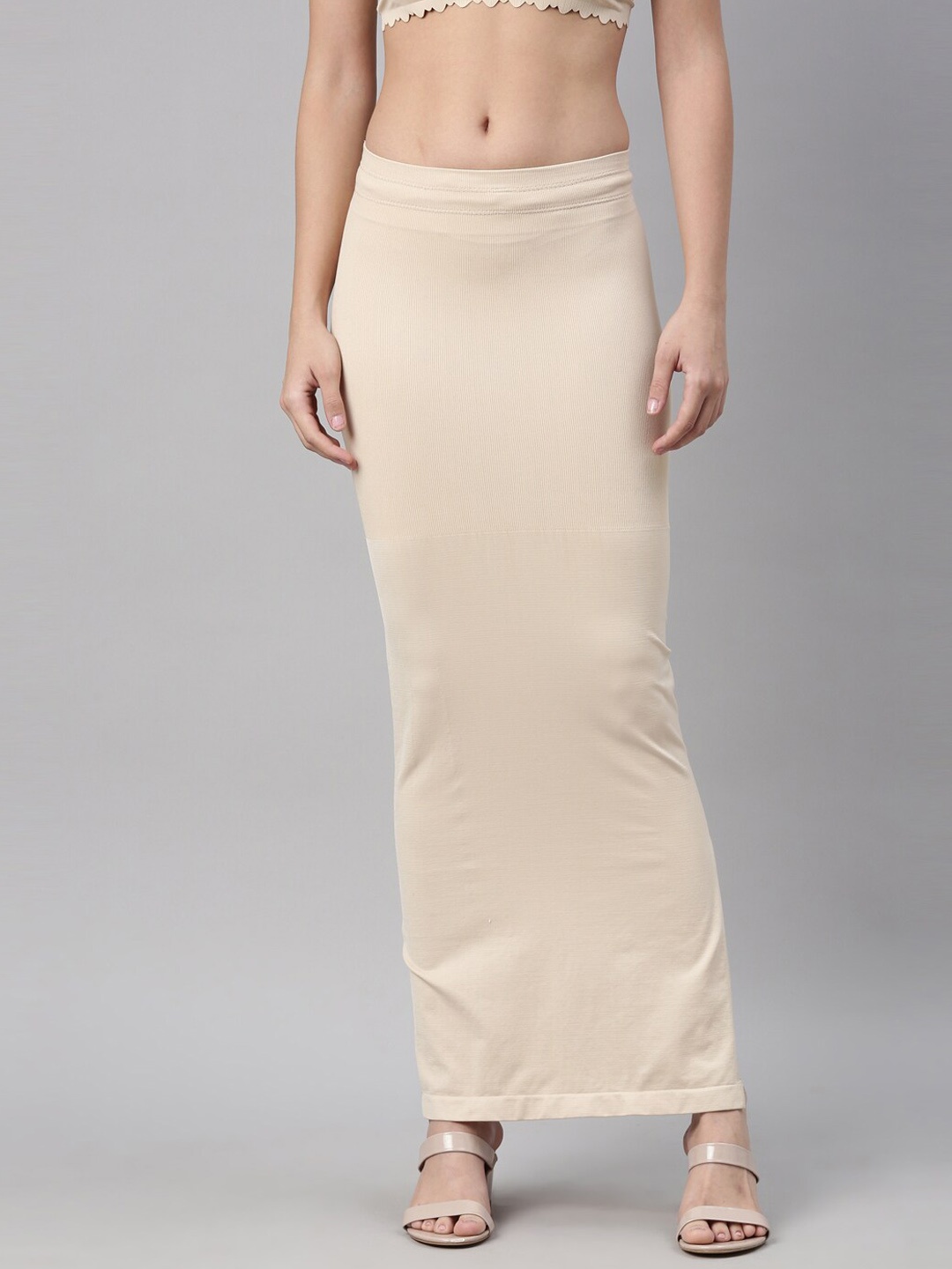 

GOLDSTROMS Ribbed Saree Shapewear, Beige