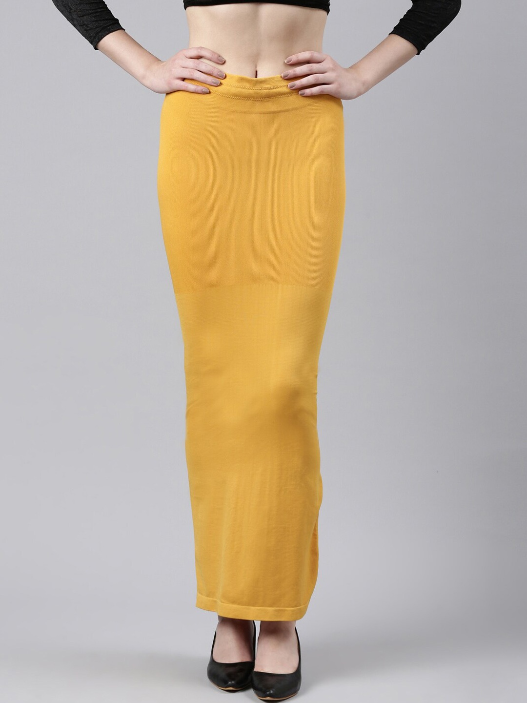 

GOLDSTROMS Ribbed Saree Shapewear, Mustard