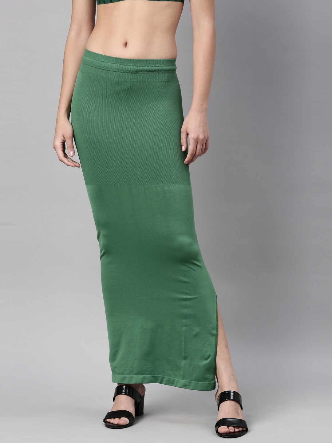 

GOLDSTROMS Ribbed Saree Shapewear, Green