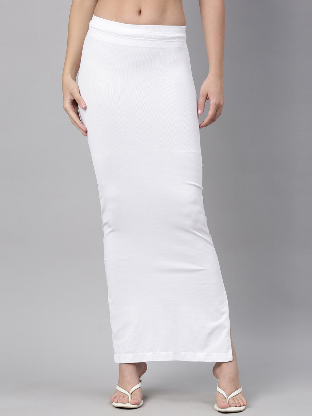 

GOLDSTROMS Ribbed Saree Shapewear, White