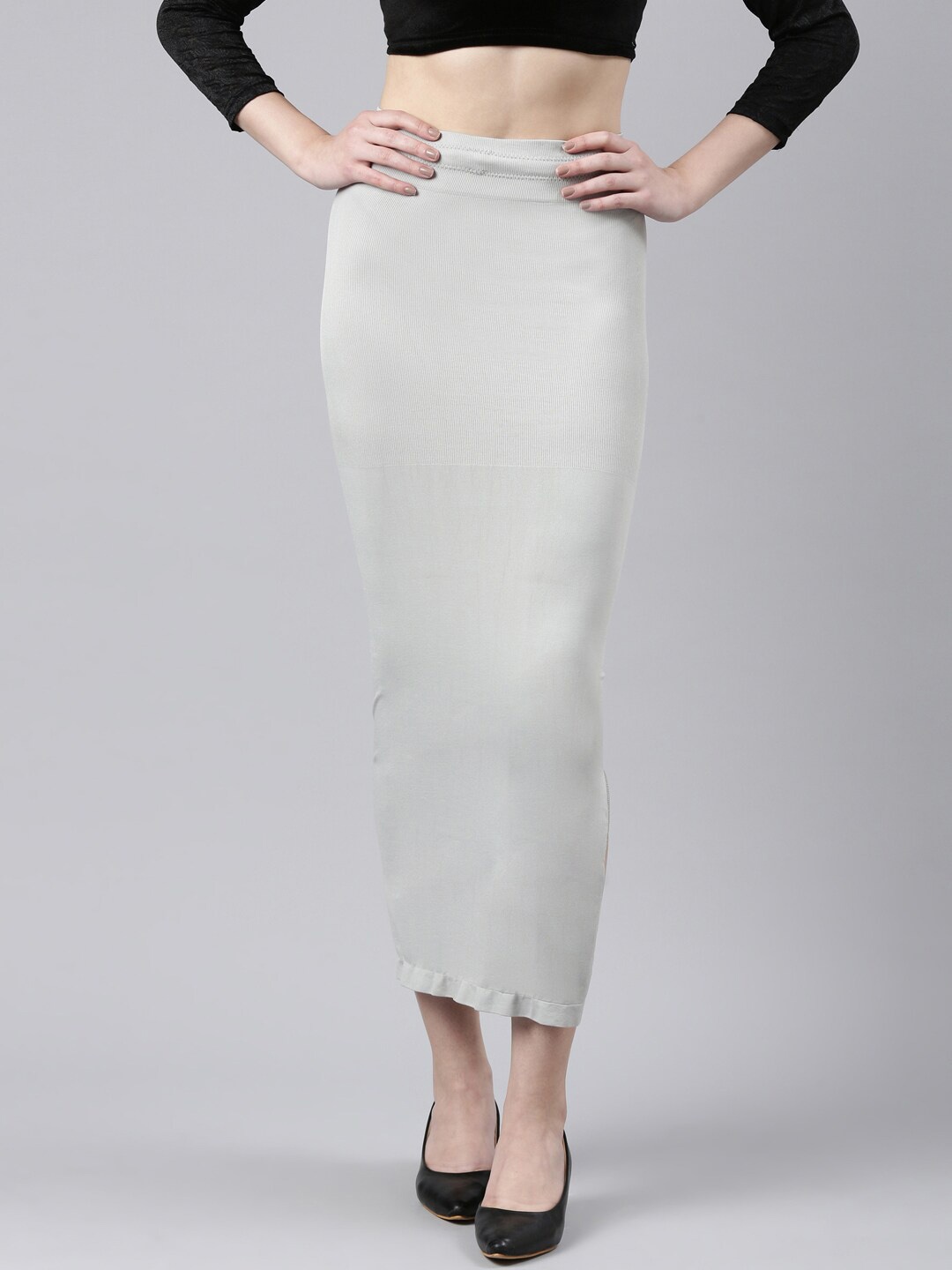 

GOLDSTROMS Ribbed Saree Shapewear, Grey