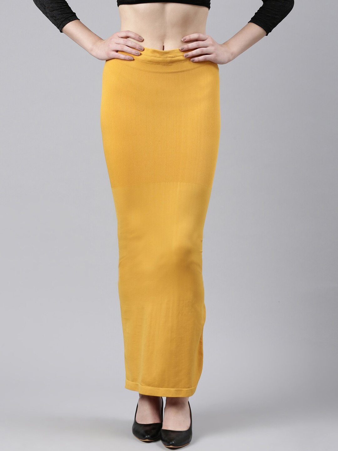 

GOLDSTROMS Ribbed Saree Shapewear, Mustard