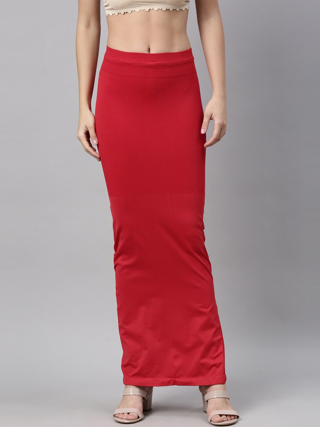 

GOLDSTROMS Ribbed Saree Shapewear, Red