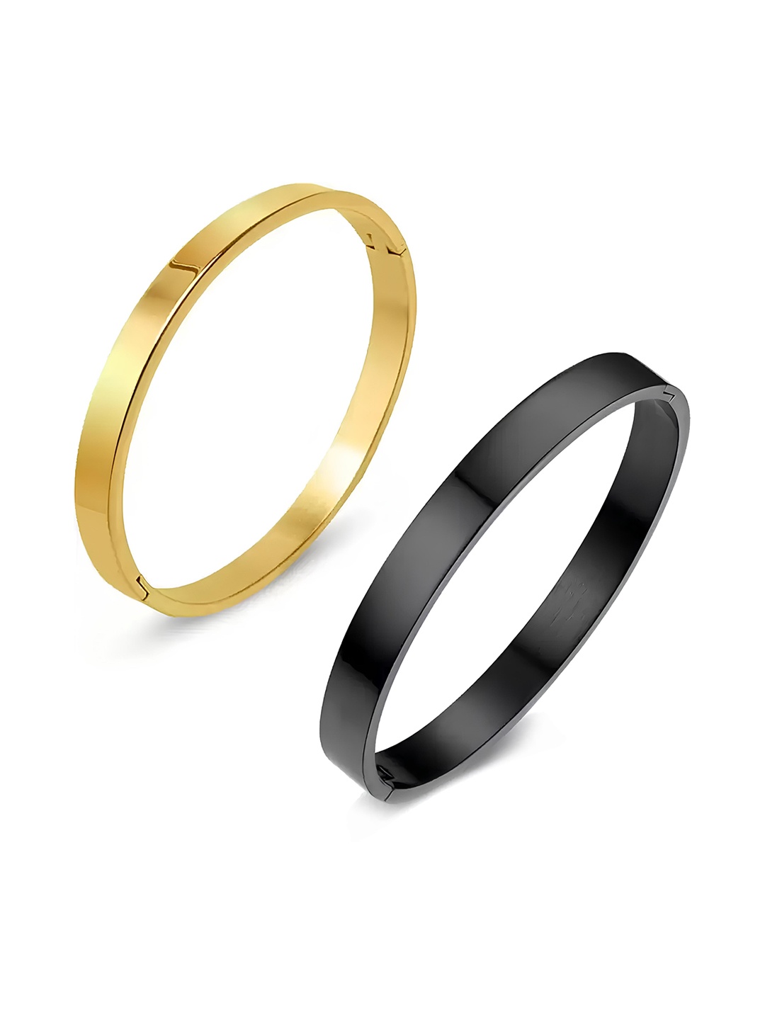

KARISHMA KREATIONS Pack Of 2 Unisex Silver-Plated Kada Bracelet