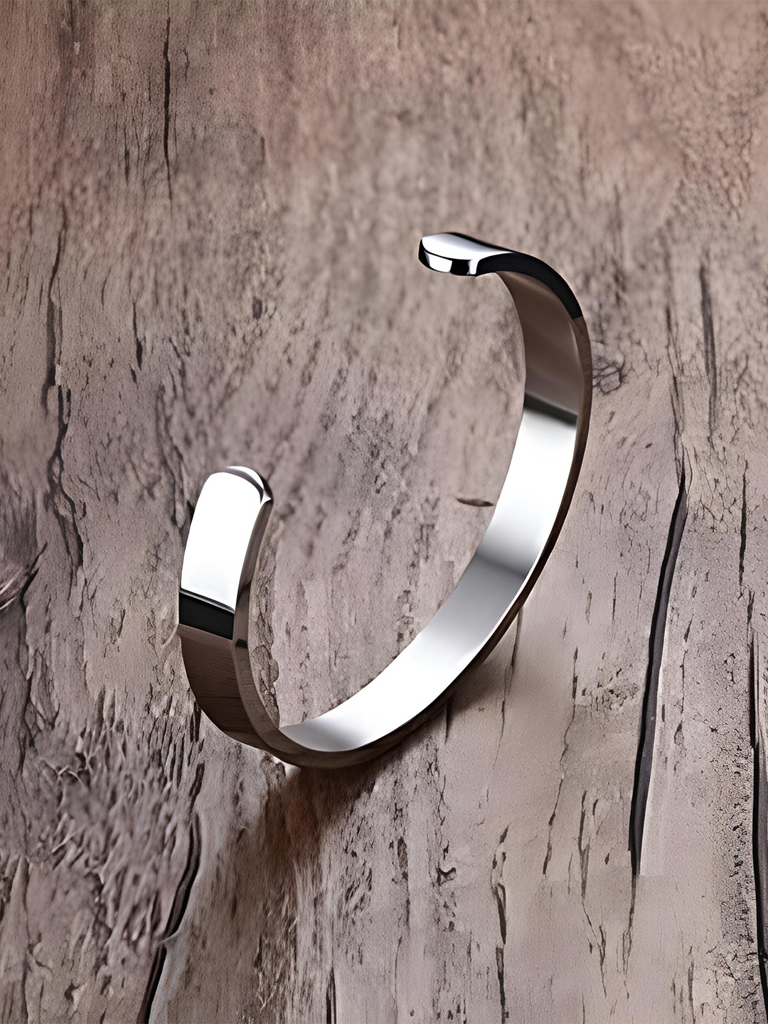 

KARISHMA KREATIONS Unisex Silver-Plated Kada Bracelet