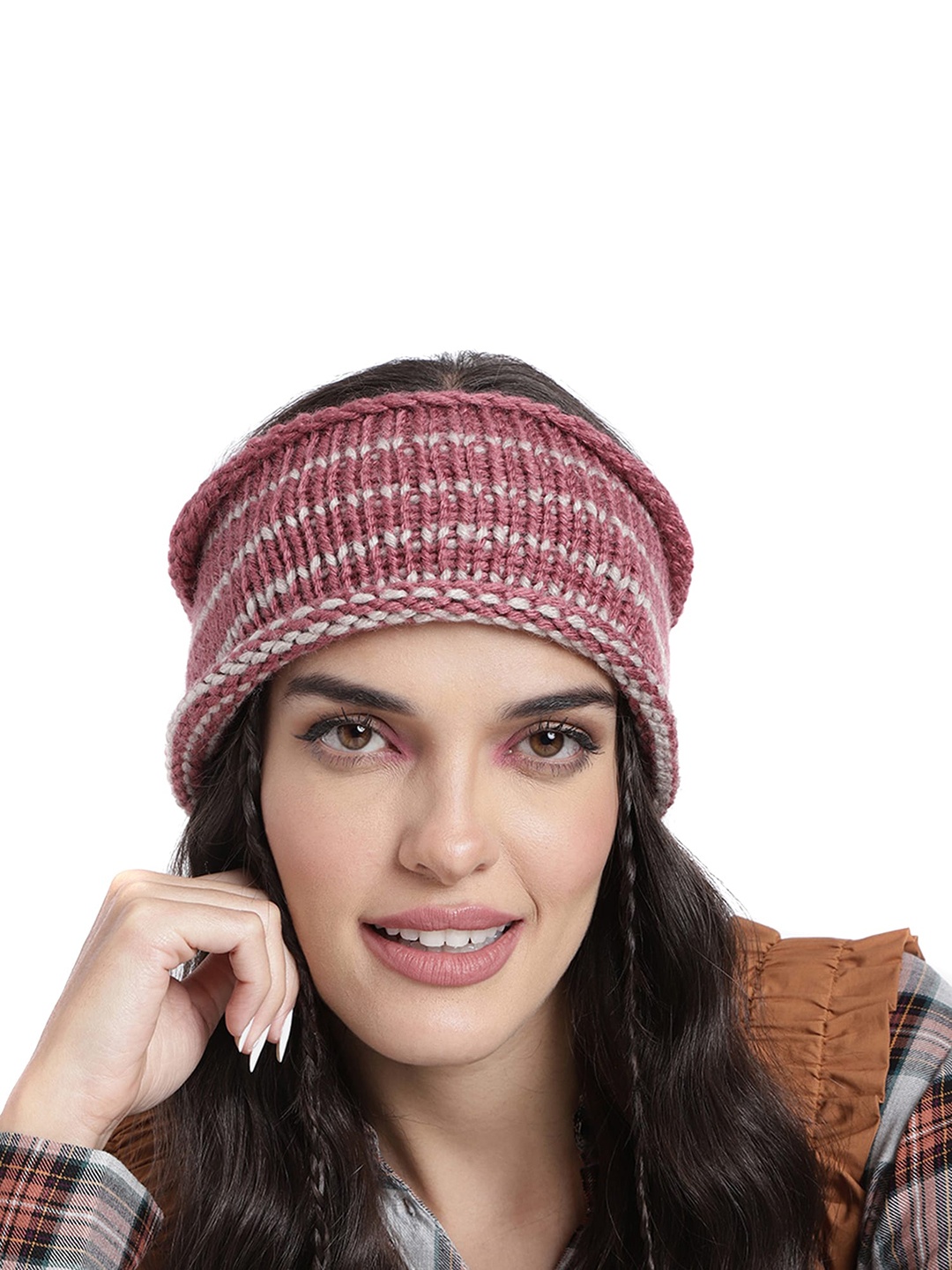 

Magic Needles Crochet Chill Wrap Woolen Headband, Pink