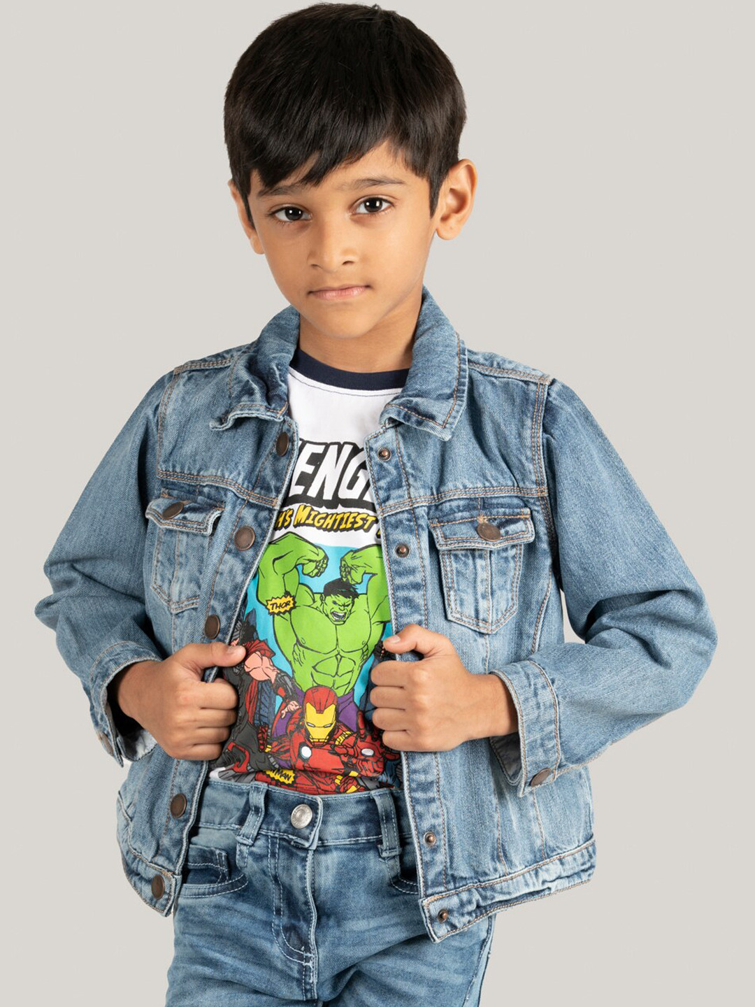 

Zalio Boys Washed Lightweight Denim Jacket, Blue