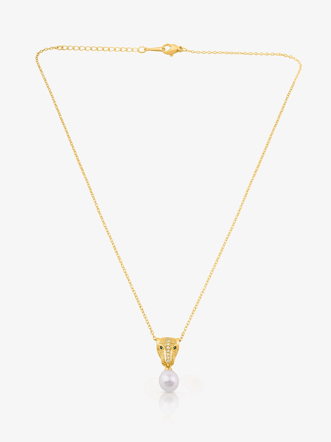 

anore 18K Gold Plated Pearl Pendant Necklace