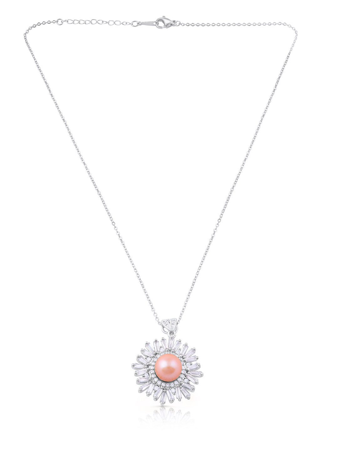 

anore 18K Gold Plated Pearl Pendant Necklace, Silver