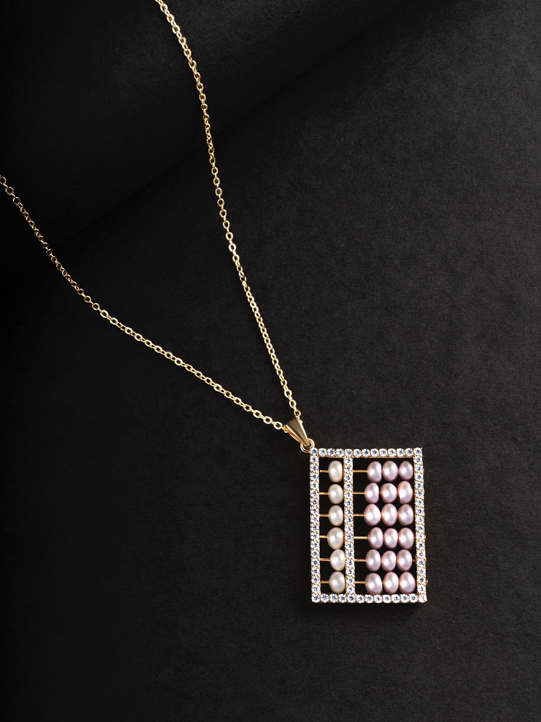 

anore 18K Gold Plated Pearl Pendant Necklace