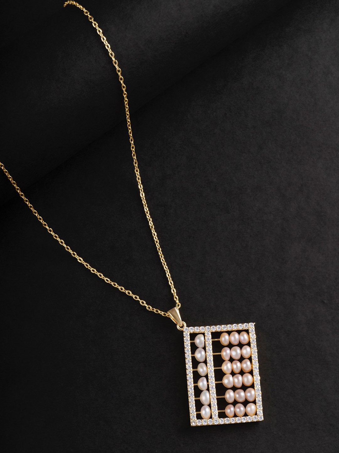 

anore 18K Gold Plated Pearl Pendant Necklace