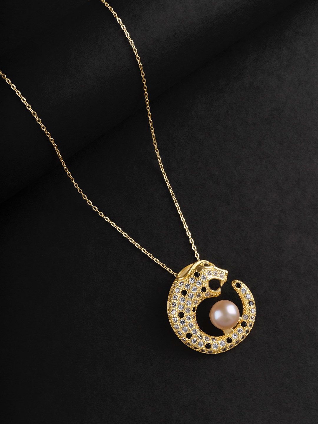

anore 18K Gold Plated Pearl Pendant Necklace