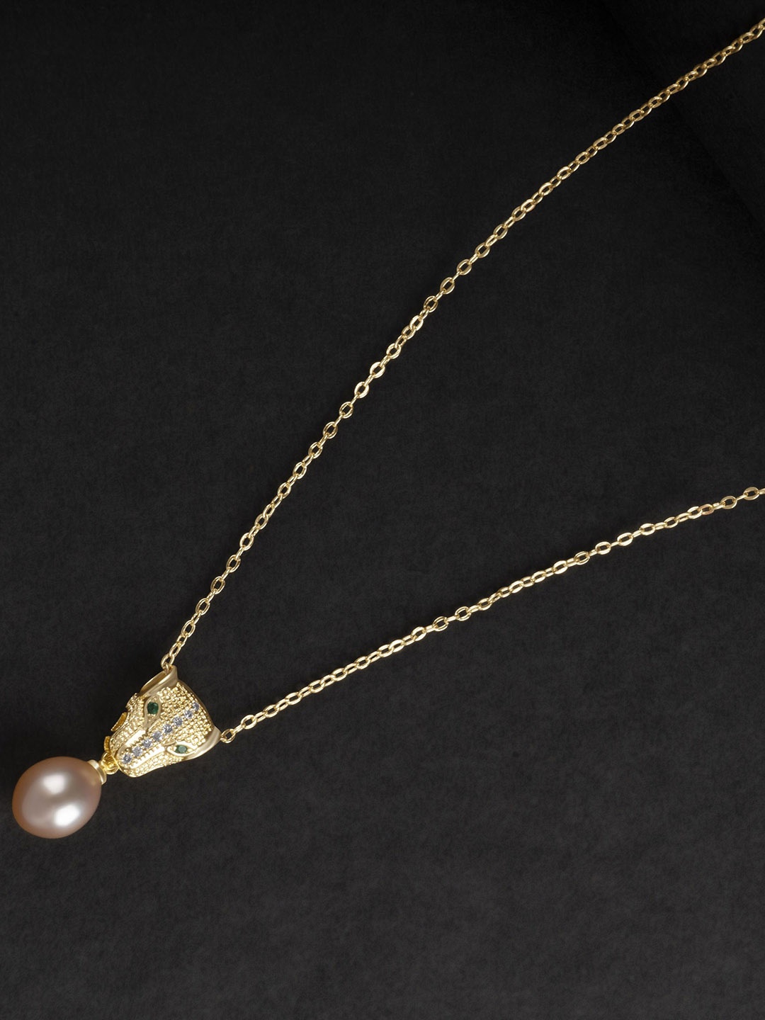 

anore 18K Gold Plated Pearl Pendant Necklace