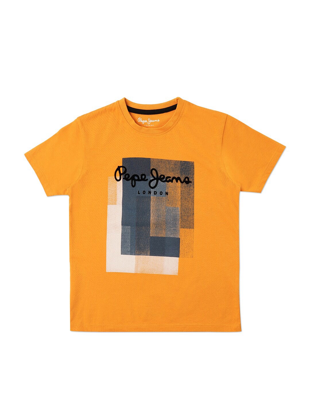 

Pepe Jeans Boys Graphic Printed Pure Cotton T-shirt, Yellow