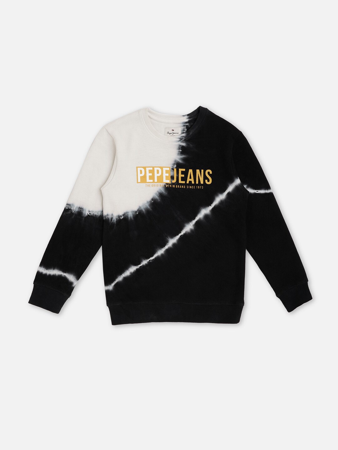 

Pepe Jeans Boys Tie & Dye Dyed Round Neck Pullover, Black
