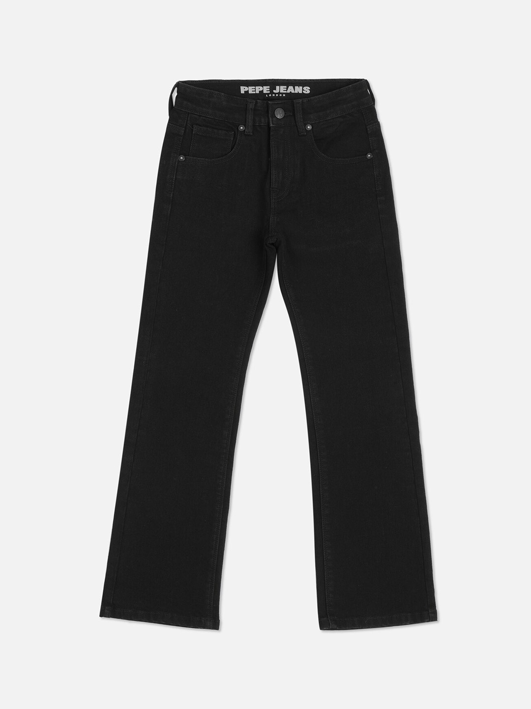 

Pepe Jeans Boys Bootcut Clean Look Stretchable Jeans, Black