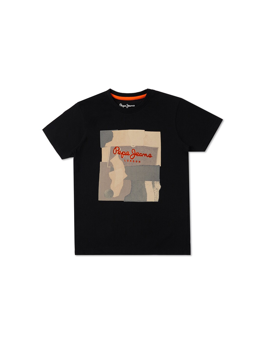 

Pepe Jeans Boys Mathew Graphic Printed Pure Cotton T-Shirt, Black