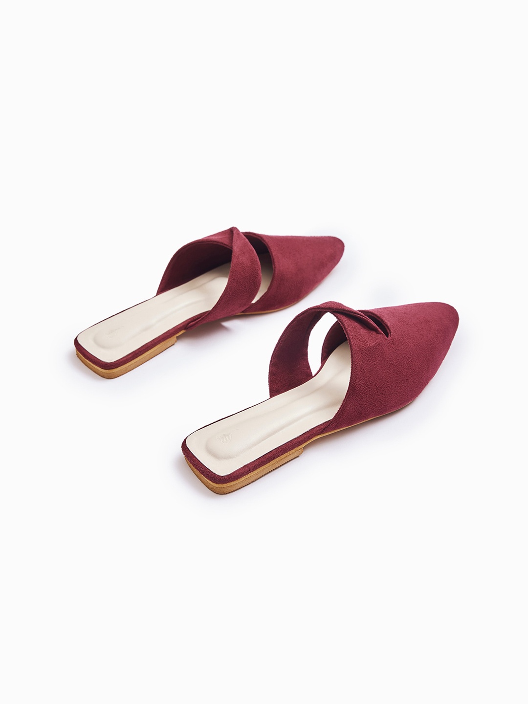

The Label Life Pointed Toe Mules Flats, Red