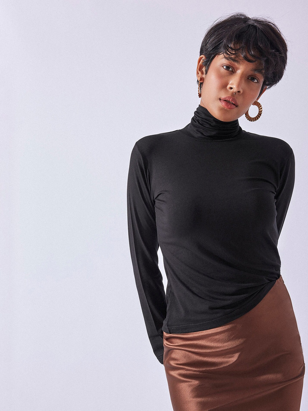 

The Label Life Turtle Neck Top, Black