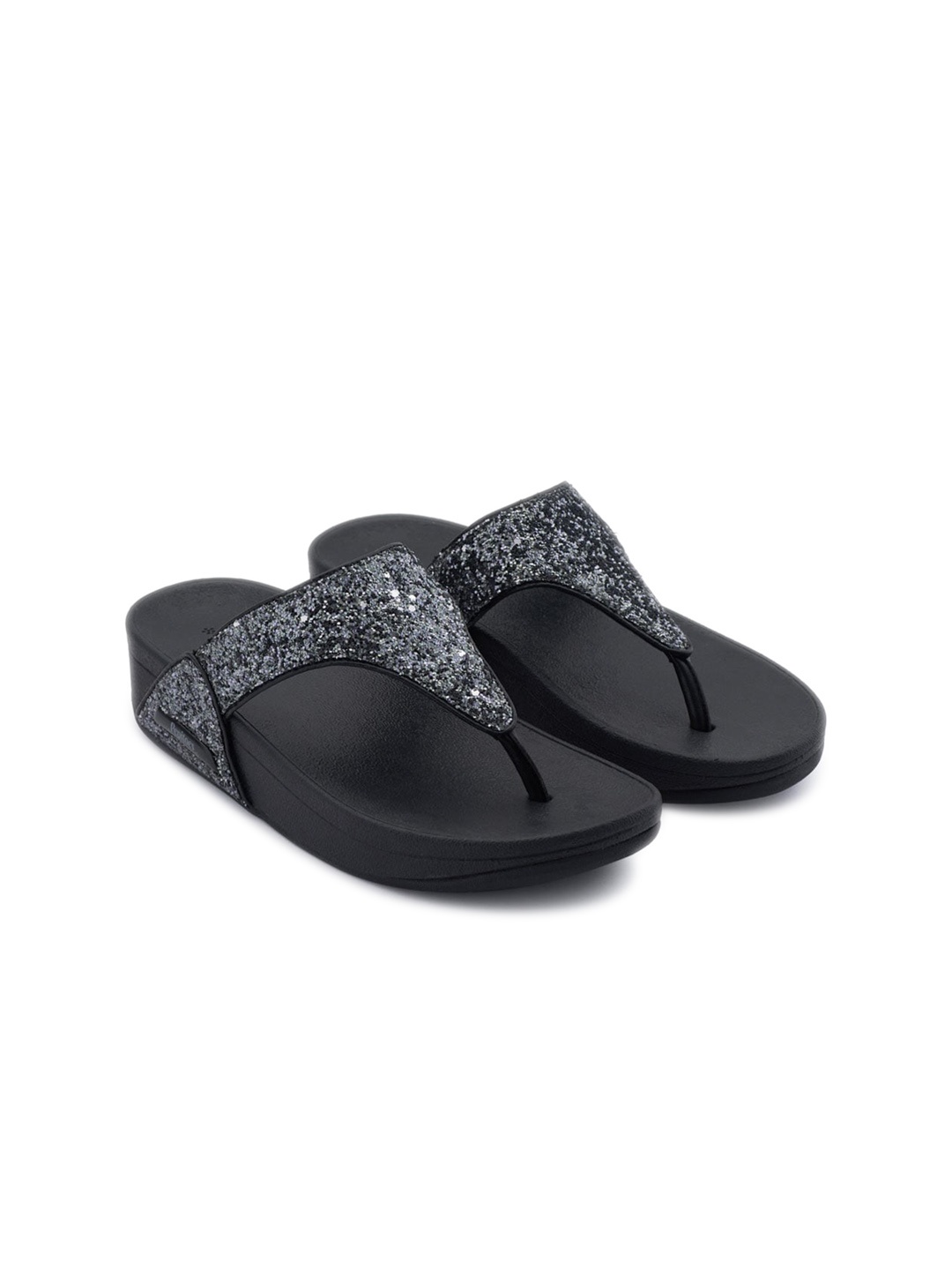 

PEPITOES Embellished Wedge Heels, Black
